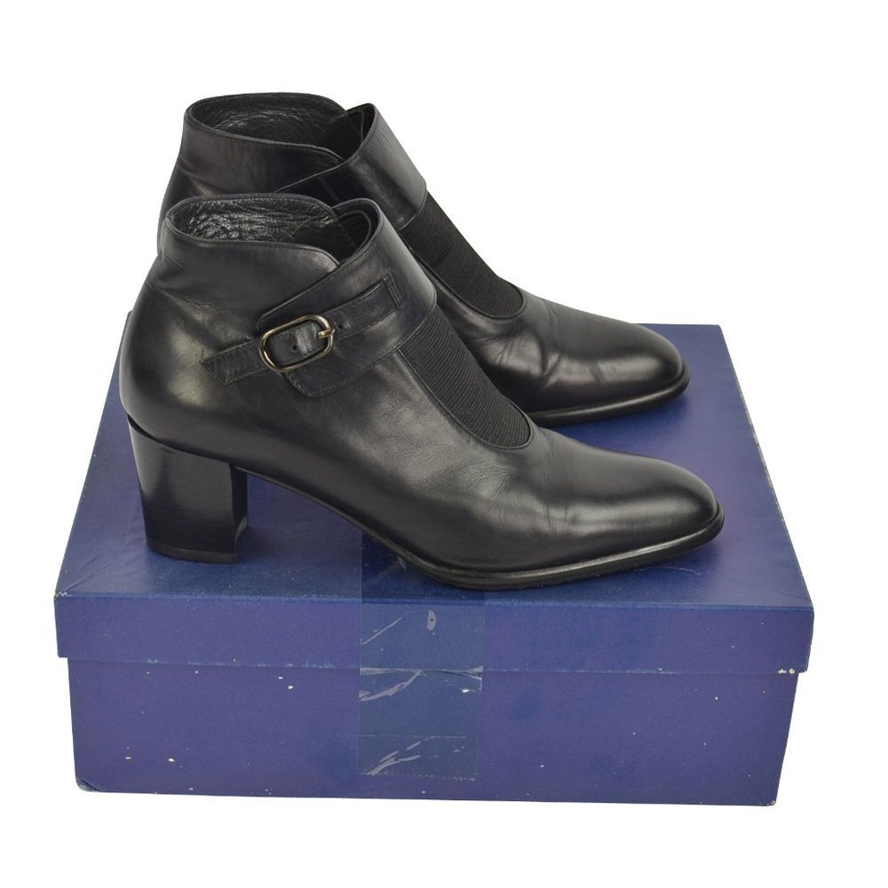 NIB Maripe Ankle Buckle Booties Boots in Black 37